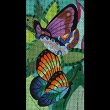 ED-908 Dede's Needleworks Jeweled Jungle Butterflies 3½ x 6½, 18g