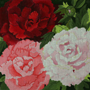 ED-950 Dede's Needleworks Giant Peonies 14 x 14, 13g