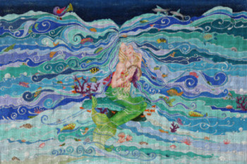 ED-18050 Dede's Needleworks Enchanted Mermaids Dream 12 x 18, 18g