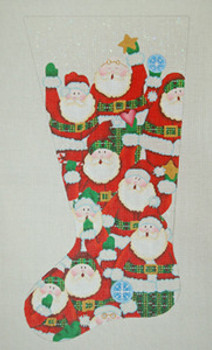 ED-1212 Santa Stocking w/ attachment 15 x 24, 13 Mesh Dede's Needleworks