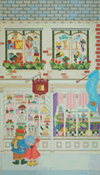 ED-17050 Dede's Needleworks Santas Wishes & Dream Emporium I 18g, 10" x 18"