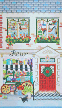 ED-17051 Dede's Needleworks Santas Wishes & Dream Emporium II 18g, 10" x 18"