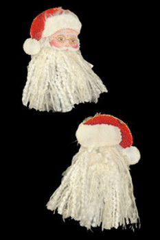 ED-1269 Tassel Top Santa Face 3" x 4" 2 Pieces 18 Mesh Dede's Needleworks