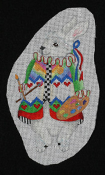 ED-1328C Sweatered Folk Ornament  Rabbit 4 x 5½, 18g Dede's Needleworks
