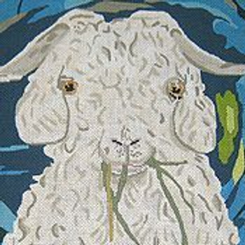 BR451 Angora Goat 14” x 14” 18 Mesh Barbara Russell SKU 53897