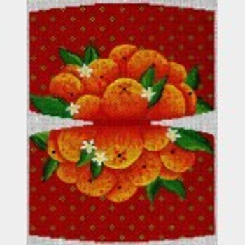 Wg11498 Bag of Oranges Canvas Only 6 1/4 X 4   18ct Whimsy And Grace Purse