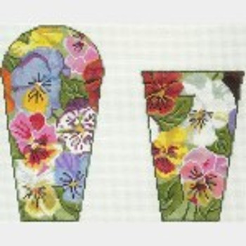 Wg11661 Pansy 3 1/4  X 5     18 ct Whimsy And Grace ScisSOR CASE 