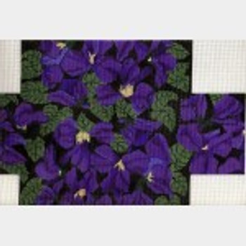 Wg11628B Violets study in black 9 3/4 X 13 3/4   18ct Whimsy And Grace BRICK COVER 