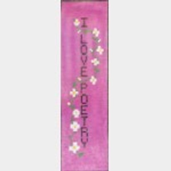 Wg11871 I Love Poetry 2 X 7   18ct Whimsy And Grace BOOKMARK 