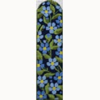 Wg11863 Navy Forget-Me-Not Bookmark 1 3/4 X 7   18 ct Whimsy And Grace BOOKMARK 