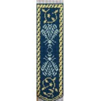 Wg11890 N's Bee Cobalt Blue and Cream Whimsy And Grace BOOKMARK 