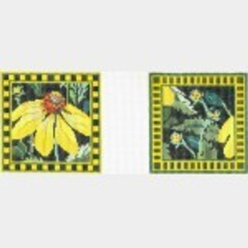 Wg12027C Yellow Echinacea Coasters 4-4 X 4   18 ct Whimsy And Grace