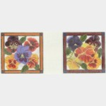 Wg11670C Pansy Coasters 4-4 X 4   18 ct Whimsy And Grace COASTERs