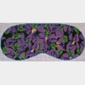 Wg12313 Violets in Black Mask 18 ct Whimsy And Grace SLEEPING MASK 