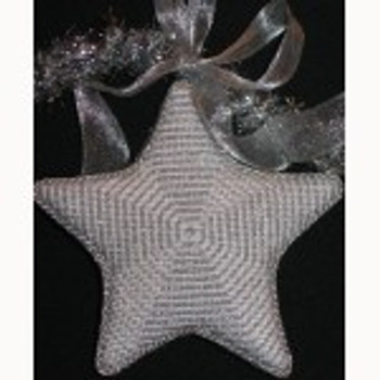 Wg11429A-13 Lyric's Star - Silver 13 count 6"   13 ct Whimsy And Grace ORNAMENT 