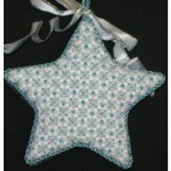 Wg11839 Mara's Big Star - teal 6"   18 ct With Crystals And Beads Whimsy And Grace ORNAMENT 