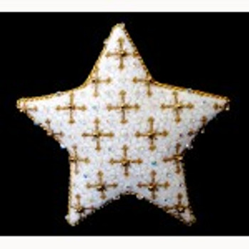 Wg11823 Star of Wonder - Gold  6"   18 ct With Crystals Whimsy And Grace ORNAMENT 