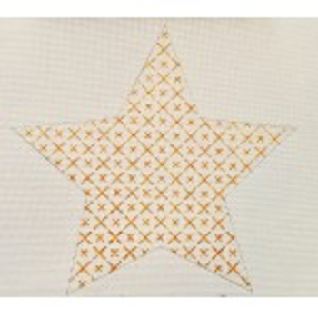 Wg11838-13B 13 ct Mara's TT Star - gold 10"   13 ct  With beads and crystals Whimsy And Grace TREE TOPPER STAR 
