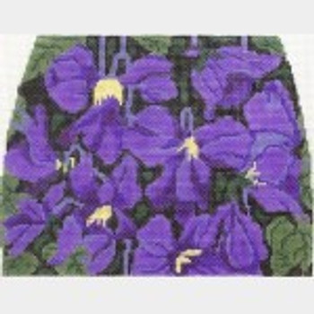 Wg11605P 3 pc Violets Purse - black 7 X 10  X 1 1/2  18 ct Whimsy And Grace Purse 