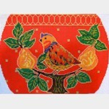 Wg11625 3 pc Christmas Partridge Purse 6 X 8 X 3 3/4   18 ct Whimsy And Grace Purse 