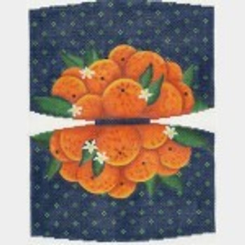 Wg11611 2 pc Blue Bag of Oranges 6 1/2 X 4 1/4 (2)  18ct Whimsy And Grace Purse 