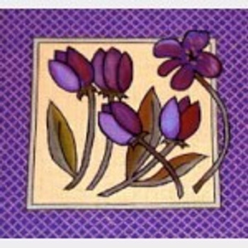 Wg11080 Purple Tulips 11x 11 1/2  18 ct. Whimsy And Grace