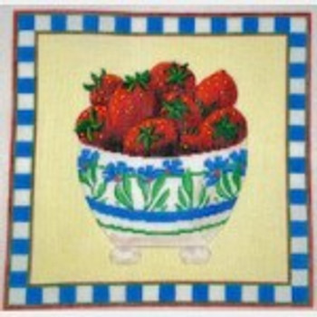 Wg11194 Just a bowl of - Strawberries  9 1/2 sq 18 ct Whimsy And Grace