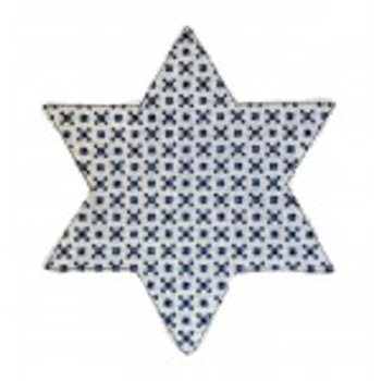 Wg12140 6 Pt Mara's Star - Blue Ornarament St 6" 18ct  Whimsy And Grace