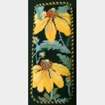 Wg12029E Yellow Echinacea 2 7/8 X 6 3/4   18 ct EYEGLASS CASE / Small Pillow / Cell Phone Case Whimsy And Grace