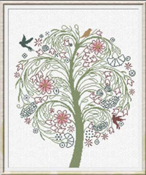 AAN190 Albero Della Serenita Alessandra Adelaide Needleworks Counted Cross Stitch Pattern