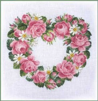 EMS149 Ellen Maurer-Stroh Heart Of Roses & Daisies