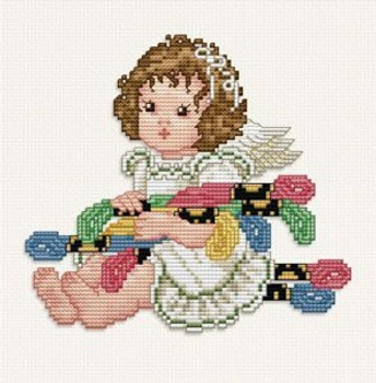 EMA003 Ellen Maurer-Stroh Stitching Angel with Floss