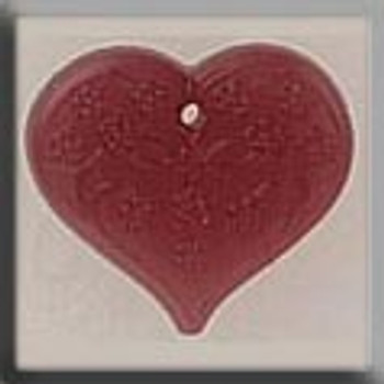 12114 Mill Hill Glass Treasure Medium Floral Embossed Heart Rose