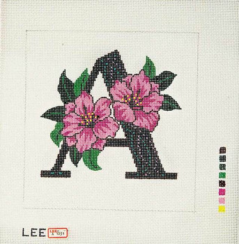 AO1031 Lee's Needle Arts A-Azalea - 7" x 7" 16 Mesh