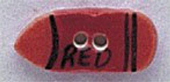 86119 Mill Hill Button Red Crayon; 3/4" x 1/4"