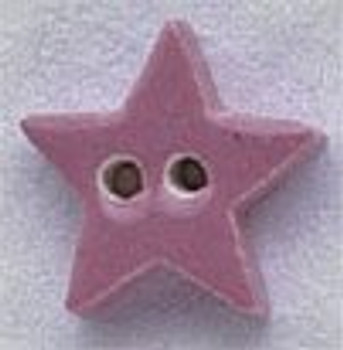 86287 Mill Hill Button Very Small Dusty Rose Star; 1/2" x 1/2"