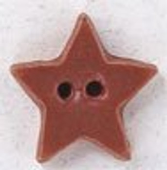 86383 Mill Hill Button Very Small Cinnaberry Star With Matte Finish ; 1/2" x 1/2"