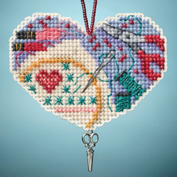 MH163104 Mill Hill Charmed Ornament Kit Love Stitching (2013)