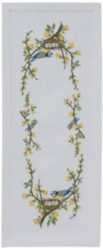 7723287 Eva Rosenstand Kit Birds Nest runner 15" x 36"; Aida; 14ct