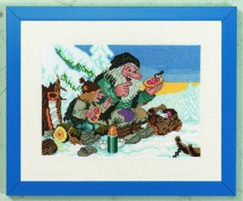 7714270 Eva Rosenstand Kit Ogres Eating 11" x 14"; Linen; 26ct