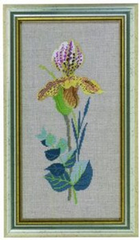 7714465 Eva Rosenstand Kit Yellow Orchids 8" x 14"; Linen; 30ct