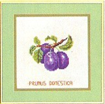 7712961 Eva Rosenstand Kit Fruit-Plums 8" x 8"; Linen; 25ct