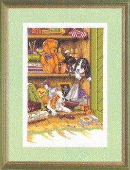 7714053 Eva Rosenstand Kit Cupboard of Pets & Toys 12" x 16"; Linen; 25ct