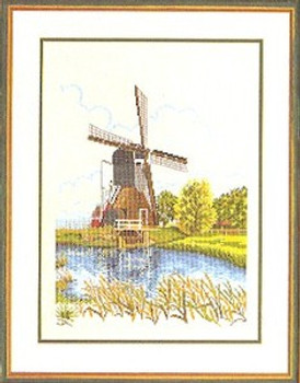 7712622 Eva Rosenstand Kit Windmill 16" x 20"; Linen; 25ct