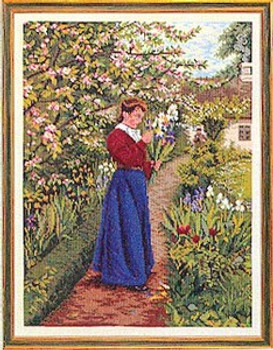 7712832 Eva Rosenstand Kit Garden Path 20" x 26"; Linen; 20ct