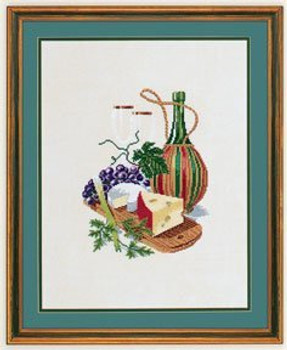 7712603 Eva Rosenstand Kit Cheese & Red Wine 16" x 20"; Linen; 25ct