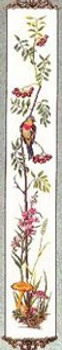 7713265 Eva Rosenstand Kit Birds & Berries Bellpull 6" x 44"; Linen; 25ct