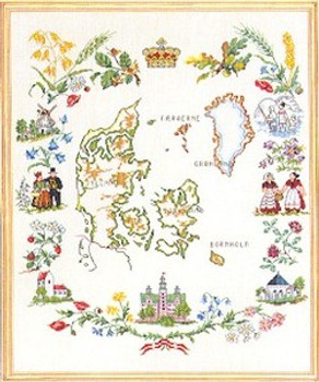 7712631 Eva Rosenstand Kit Pictorial Map 16" x 20" ; Linen; 30ct