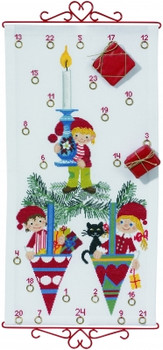 7708308 The Elfs Advent Calendar Bellpull Eva Rosenstand Kit