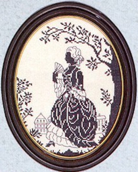 7712375 Eva Rosenstand Kit Silhouette Of A Lady 8" x 10"; Linen; 25ct